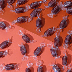 Root Beer Barrels in a candy bowl ready for sharing at a party.