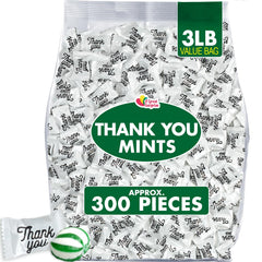 A Great Surprise Thank You Mints wrapped in elegant white wrappers for weddings and events