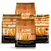 A-SHA healthy asian noodles bundle front with sauce pack, ideal for quick weeknight meals.