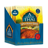 A Taste of Thai Spicy Peanut Bake packaging shows the gluten-free coating mix for quick, flavorful meals.