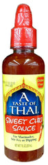 A Taste of Thai Sweet Chili Sauce bottle ready for dipping and stir-frying with mild sweet heat