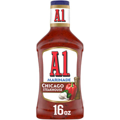 A.1. Chicago Steakhouse Marinade bottle showing bold tomato base for rich flavor