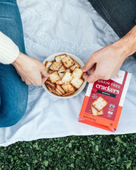 Absolutely Gluten Free Original Crackers honey and vinegar seasoning detail for flavor inspiration.