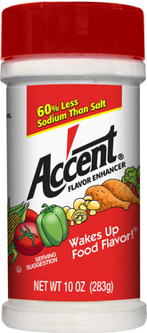 Ac'cent all natural flavor enhancer bottle for savory cooking and umami boost.