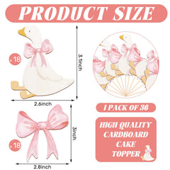 AceOrbit pink bow topper enhances desserts with bright accents and a cute focal point.