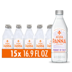 Acqua Panna Tuscany bottles for refined dining and food pairing.