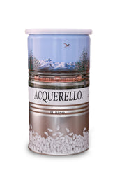Acquerello Carnaroli rice tin 1kg preserves freshness for premium risotto.