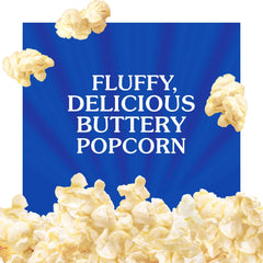 Steaming ACT II Butter Popcorn bag releasing rich aroma