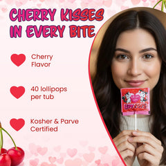 Adams & Brooks Luv Pops tub packaging shows 40-count set for easy sharing.