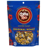Coffee Rio Original Roast caramel candies in stand-up bag for easy office snacking