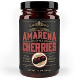 Aged & Charred Amarena cherries jar for bar-quality Old Fashioned garnishes.
