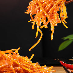 AGOLOOD Spicy Latiao close-up showing vibrant color and tender texture for a bold, spicy bite.