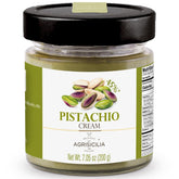 Agrisicilia Pistachio Cream Jar shows premium Sicilian pistachios, ideal for pastries.