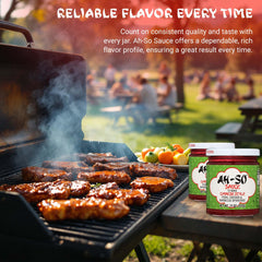 Ah So sauce on chicken wings while grilling for bold char.