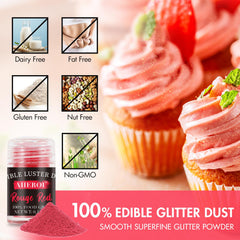 Aheroi 4g bottle of edible luster dust for baking projects.