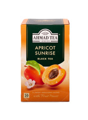Ahmad Tea Apricot Sunrise black tea box showcasing premium blend for a vibrant morning ritual