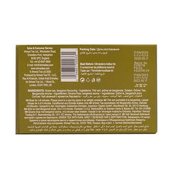Ahmad Tea bergamot aroma highlights citrus lift, pairing well with milk or lemon.