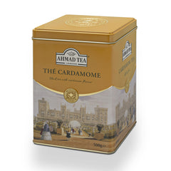Ahmad Tea Black Cardamom packaging and loose leaves for premium quality