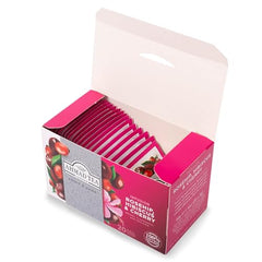 Ahmad Tea iced infusion of rosehip hibiscus cherry for a refreshing cold brew.