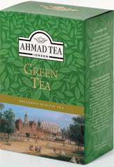 Ahmad Tea Green Tea loose leaf pack with Chun Mee leaves for a smooth afternoon ritual
