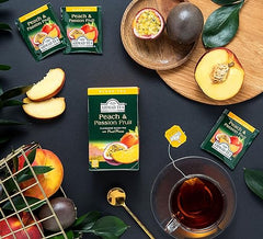Ahmad Tea six-box packaging for convenient home or office use.