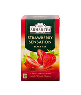 Ahmad Tea Strawberry Sensation tea bag steeping for fruity aroma