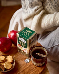 Ahmad Tea Vanilla Cinnamon Apple cinnamon sticks highlight warm spice notes.