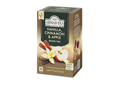 Ahmad Tea Vanilla Cinnamon Apple fruit pieces add authentic fruity richness.