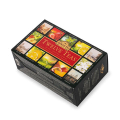 Ahmad Tea gift box close-up showing convenient tea bags ready to brew.