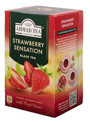Strawberry flavoring paired with bold Ahmad Tea black tea