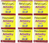 AHYGZWZSYC Fleischmann's Active Dry Yeast packaging on shelf for reliable baking.
