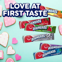 Airheads assorted fruit flavors mini bars, eye-catching display of colors
