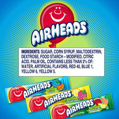 Airheads Mini Sour Blue Blast bar, bold flavor for snack time