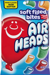 Airheads Soft Filled Bites Blue Raspberry flavor close-up for vibrant color