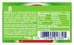 Airheads Watermelon gum micro-candies close-up, bright texture enhances flavor.