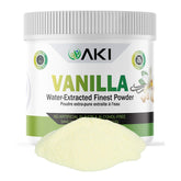 AKI Organic Aki Fine Vanilla Powder bottle delivers pure vanilla flavor for baking.