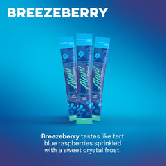 Alani Nu Breezeberry label close-up highlighting vegan gluten-free features.