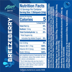 Alani Nu Breezeberry stick dissolving in water for a quick caffeine boost.