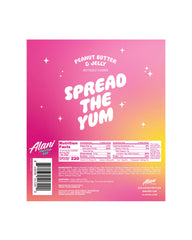 Alani Nu Peanut Butter and Jelly bar packaging highlighting gluten-free label.