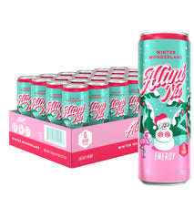Alani Nu Winter Wonderland can, sugar-free energy boost for workouts and focus