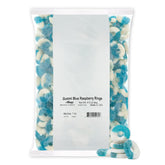 Albanese Blue Raspberry Rings in a 4.5 lb bag ideal for sharing at gatherings.
