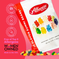 Albanese candy World's Best flavors label, trust the renowned fruity variety.