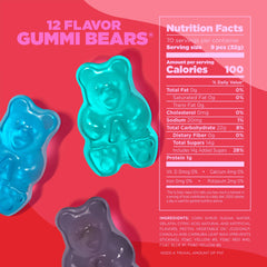 Albanese gummi bears 5lb bag display, ideal party candy and crowd-pleaser.