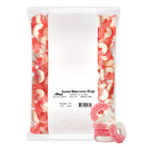 Albanese Watermelon Rings in a 4.5lb bag deliver bold fruity flavor for snacking