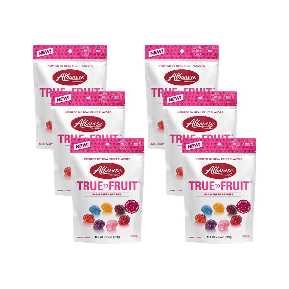 Albanese True to Fruit Goji Berry gummies offer a bold, shareable snack.