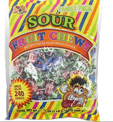 Albert's Sour Fruit Chews front view, convenient on-the-go snack.