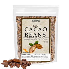 AleBrixes whole cacao beans in a 4 oz bag, ideal for baking and DIY chocolate