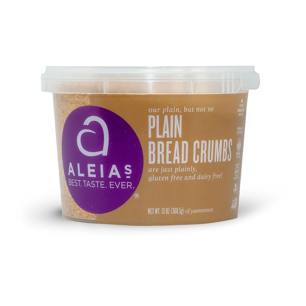 Aleia’s Best plain bread crumbs 13oz pack for crispy chicken coating.
