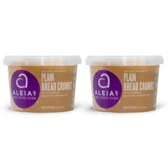 Aleia's Gluten-Free Plain Bread Crumbs 2-pack front view, ideal for gluten-free breading