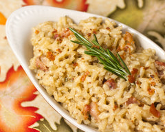 Alessi Autentico creamy risotto plated shows luxurious texture ready to enjoy.